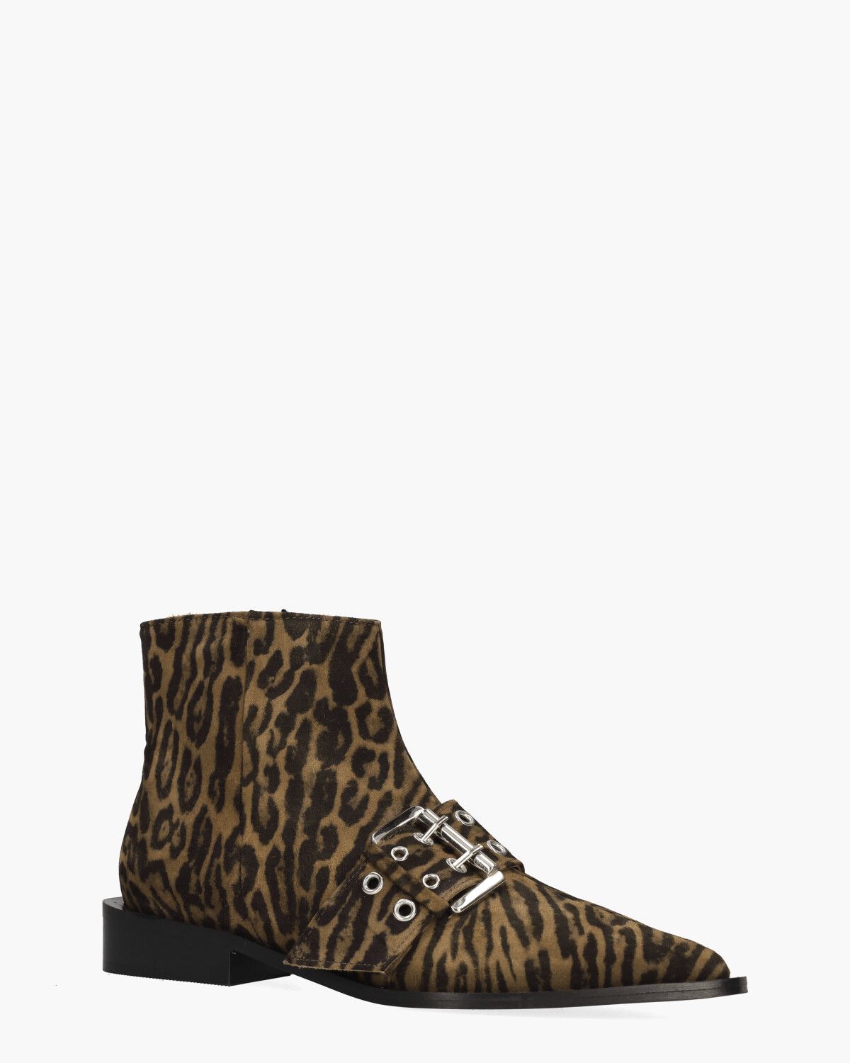 Nicole Bruin/Zwart Dames Enkelboots