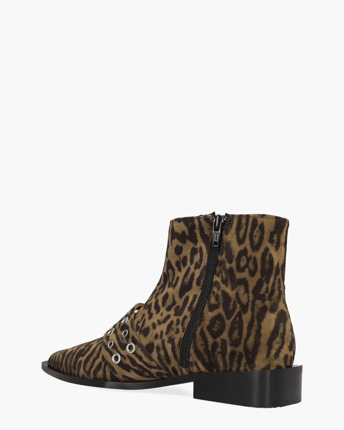 Nicole Bruin/Zwart Dames Enkelboots