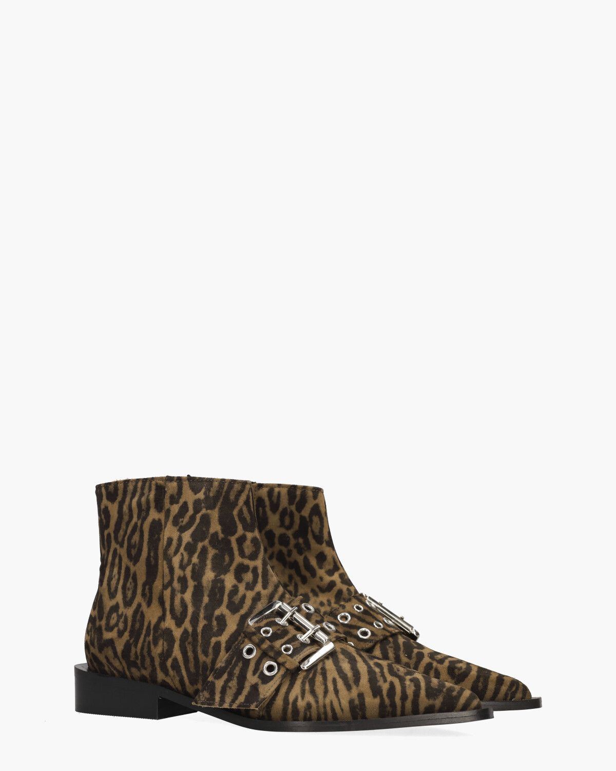 Nicole Bruin/Zwart Dames Enkelboots