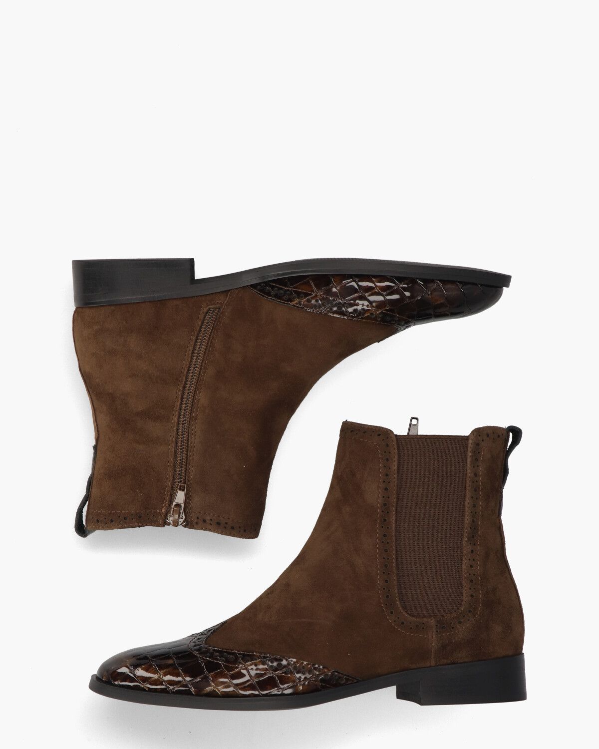 Sheralyn Donkerbruin Dames Chelseaboots