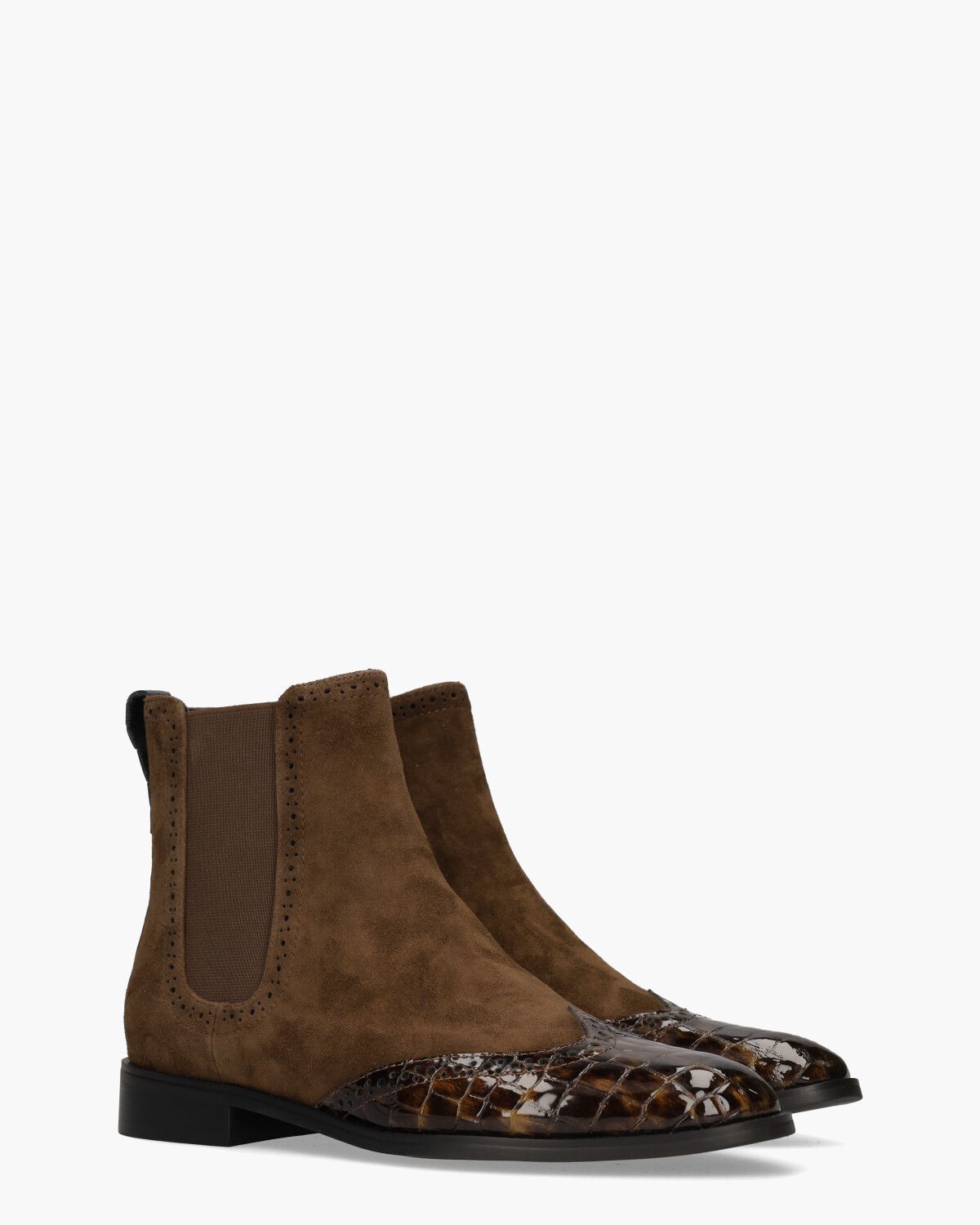 Sheralyn Donkerbruin Dames Chelseaboots
