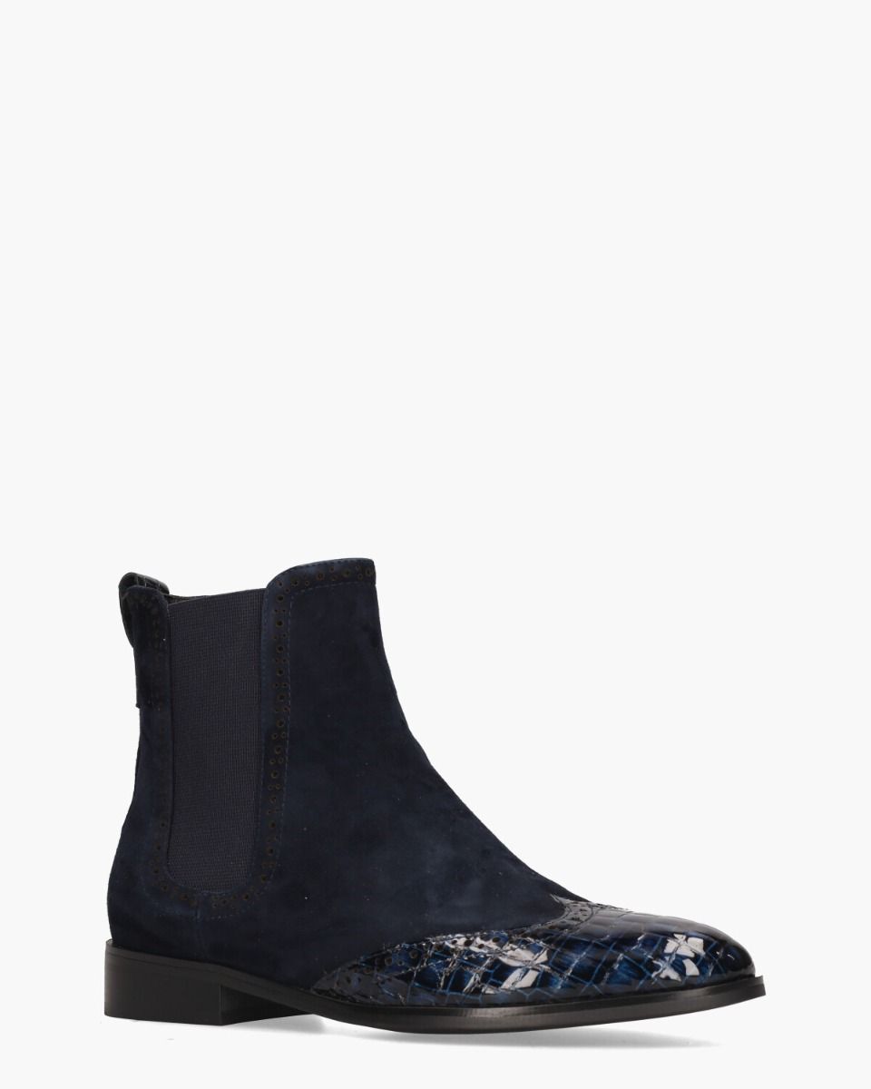 Di Lauro Sheralyn Donkerblauw Dames Chelseaboots Van Arendonk