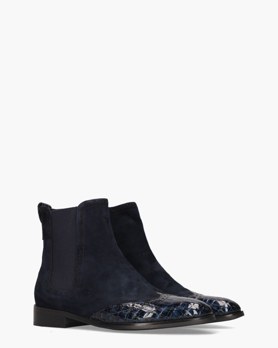 Di Lauro Sheralyn Donkerblauw Dames Chelseaboots Van Arendonk