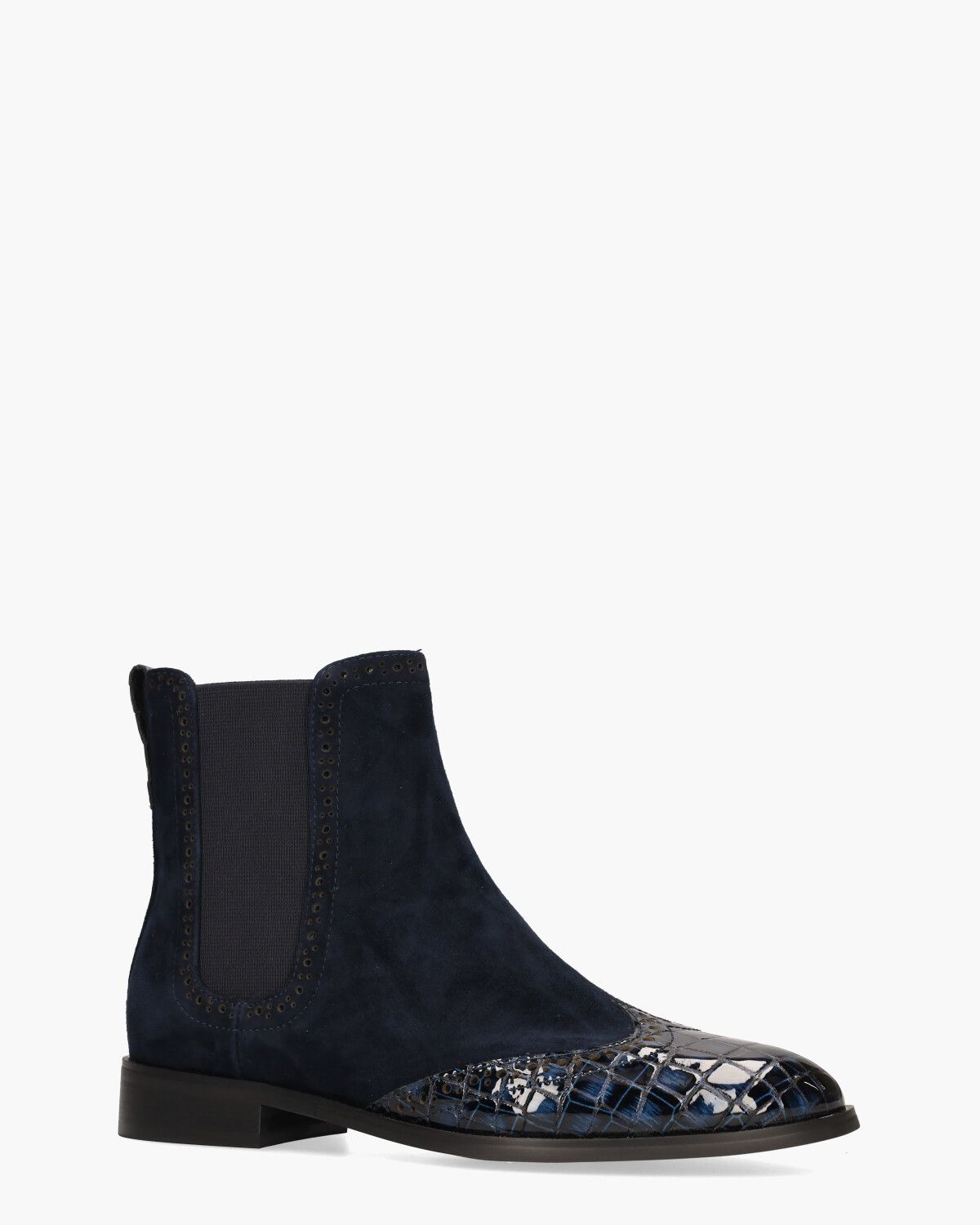 Sheralyn Donkerblauw Dames Chelseaboots