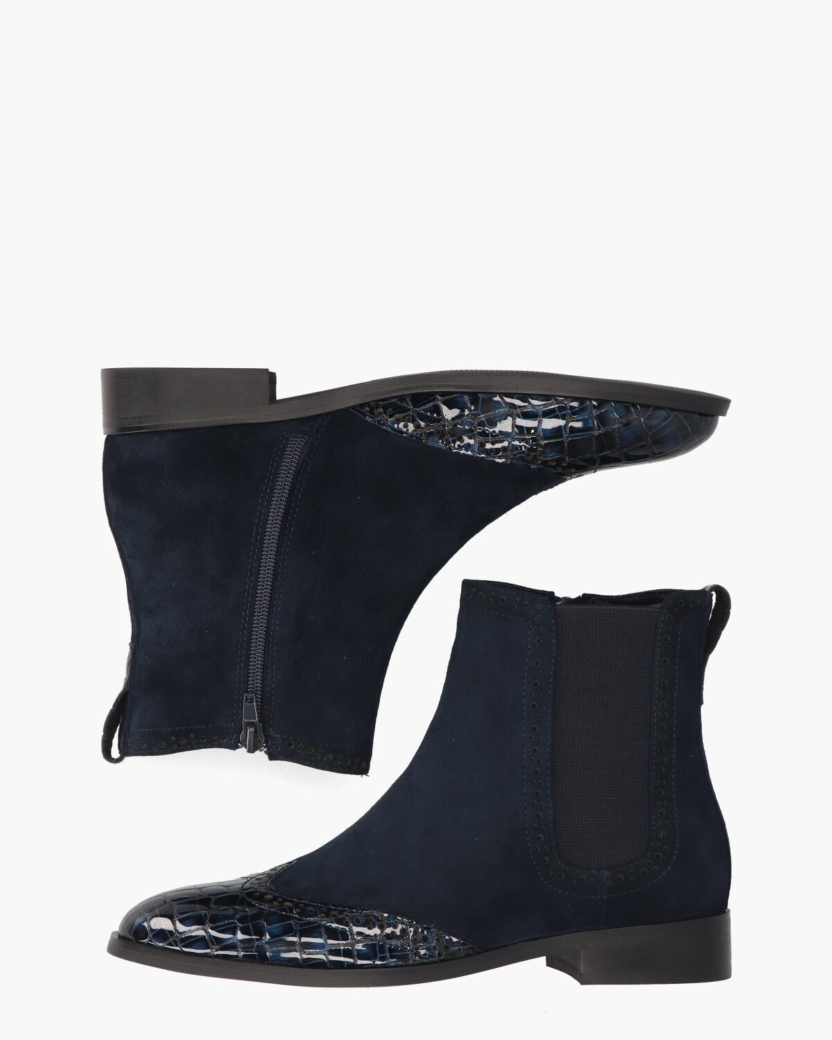 Sheralyn Donkerblauw Dames Chelseaboots