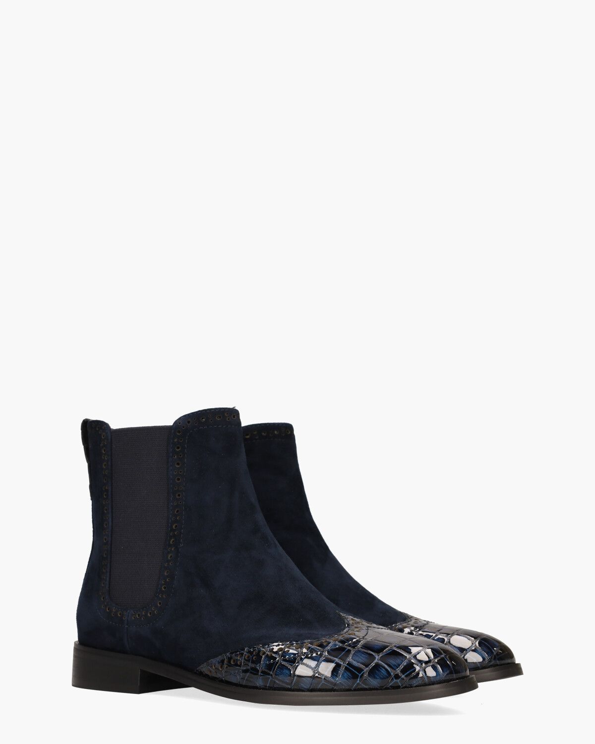 Sheralyn Donkerblauw Dames Chelseaboots