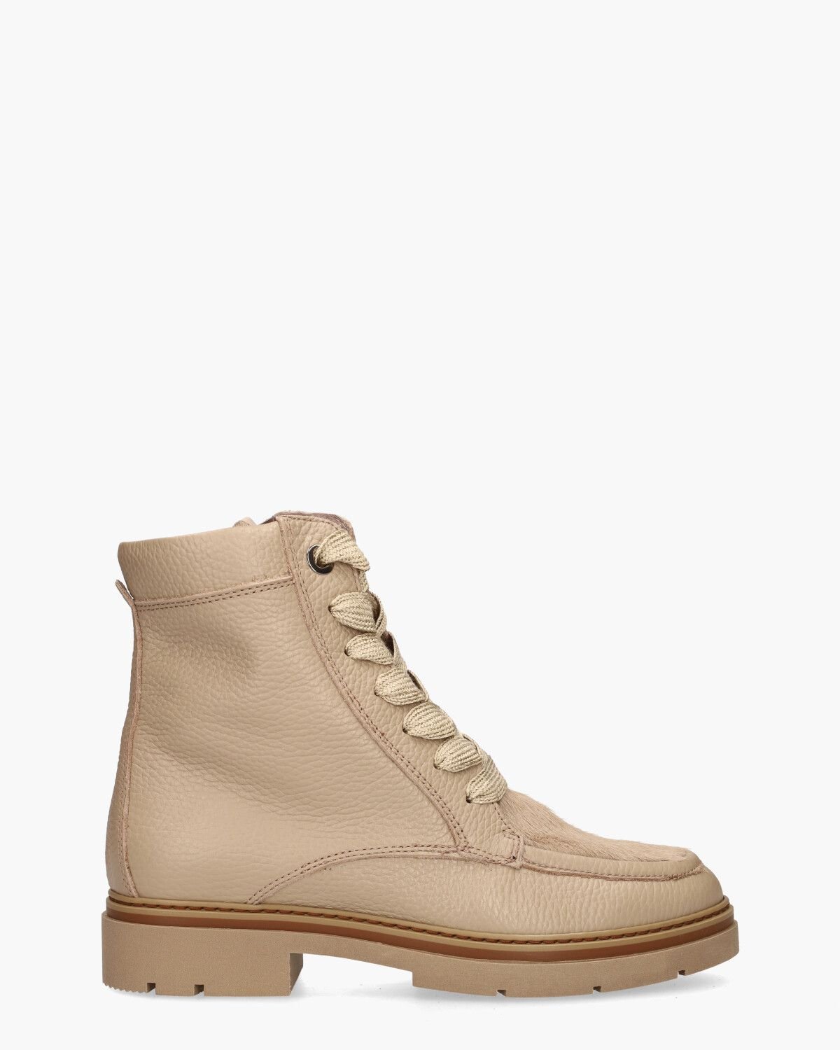 6768 Beige Dames Enkellaarsjes