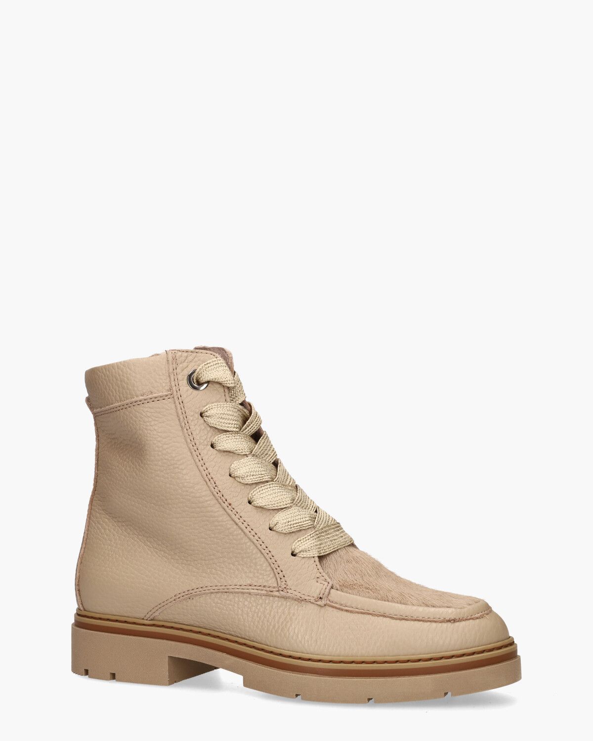 6768 Beige Dames Enkellaarsjes