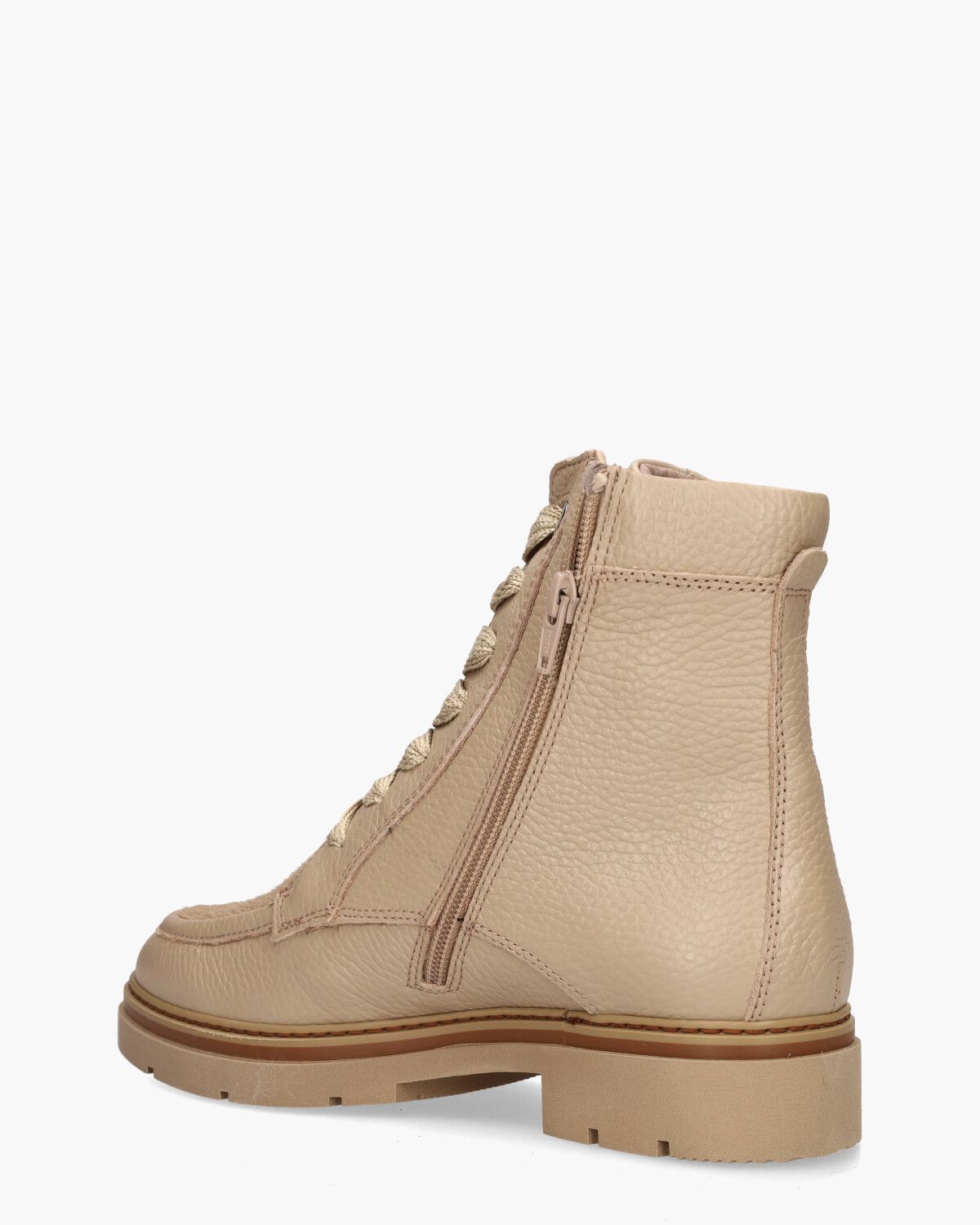 6768 Beige Dames Enkellaarsjes