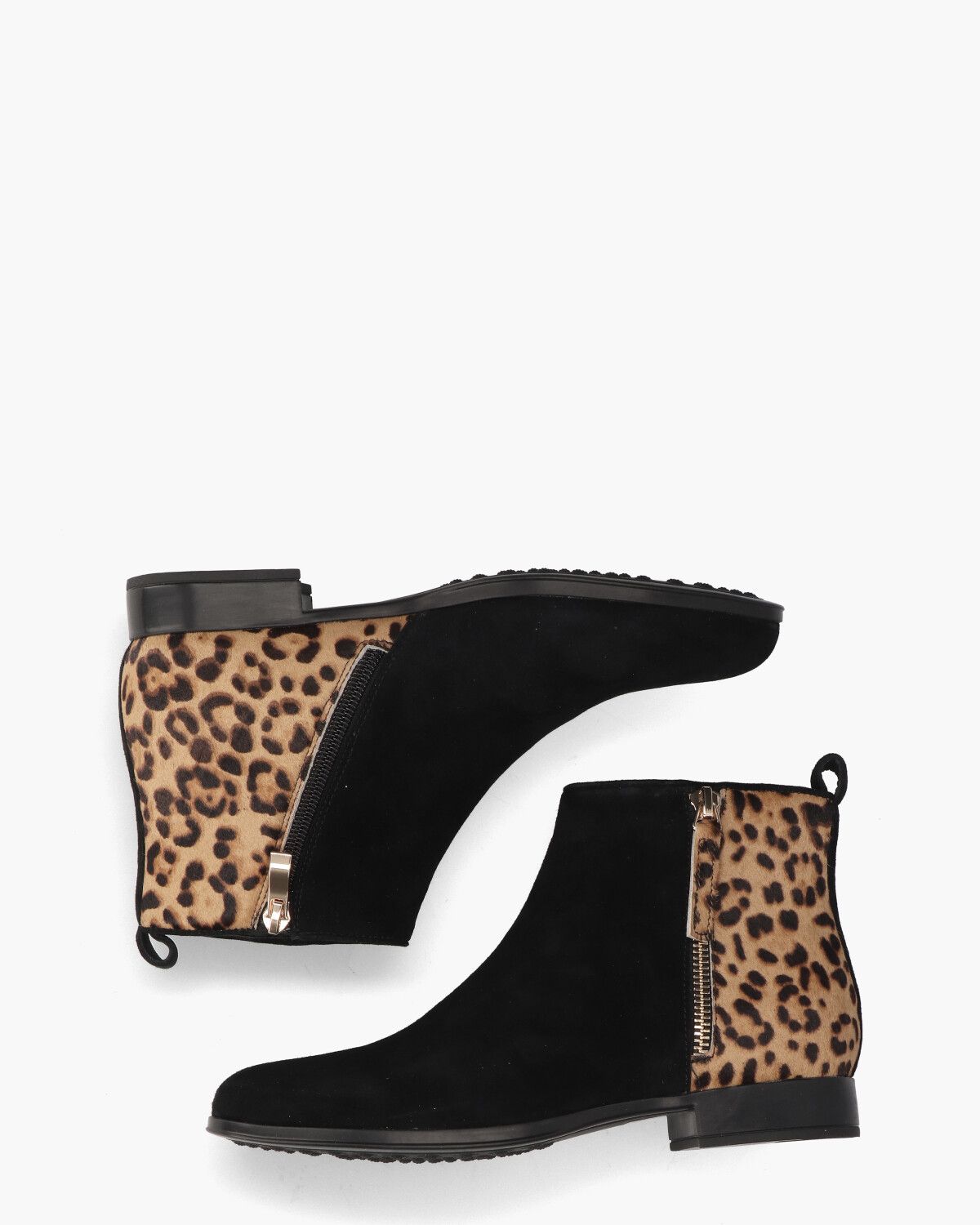Viv Zwart/Bruin Enkelboots