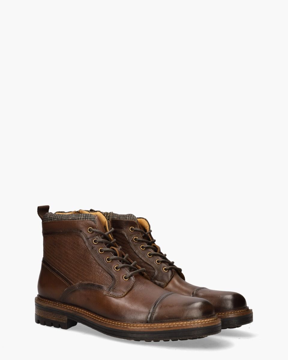 Scato Donkerbruin Heren Veterboots