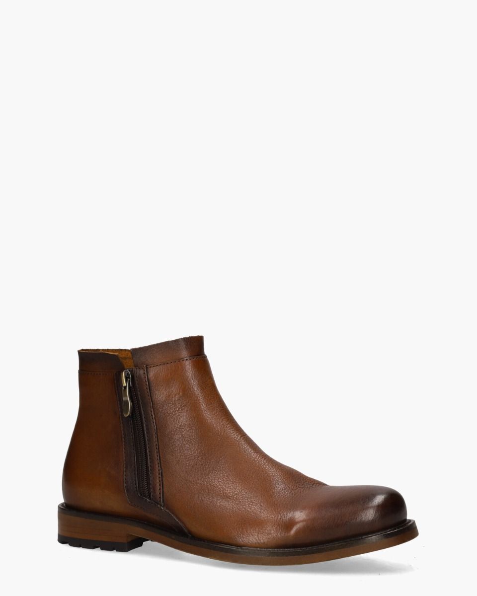 Paco Cognac Heren Enkelboots