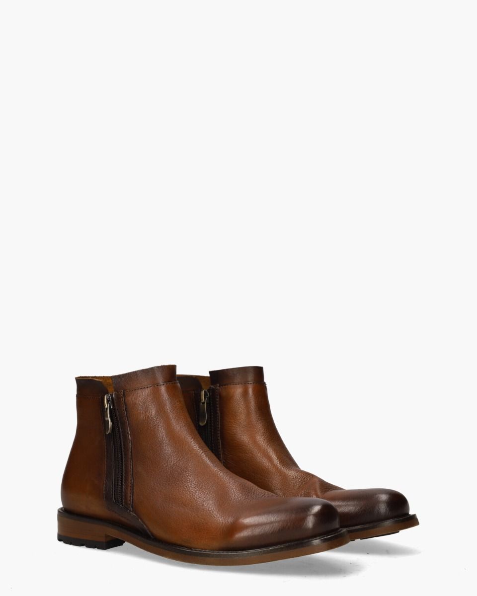 Paco Cognac Heren Enkelboots