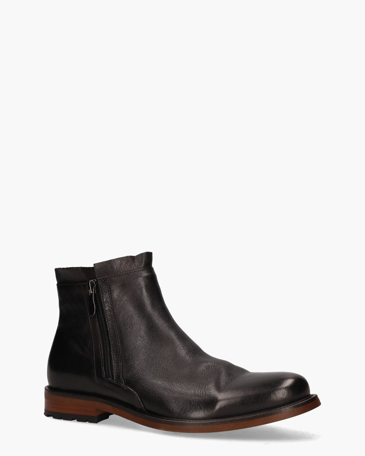 Paco Zwart Heren Enkelboots