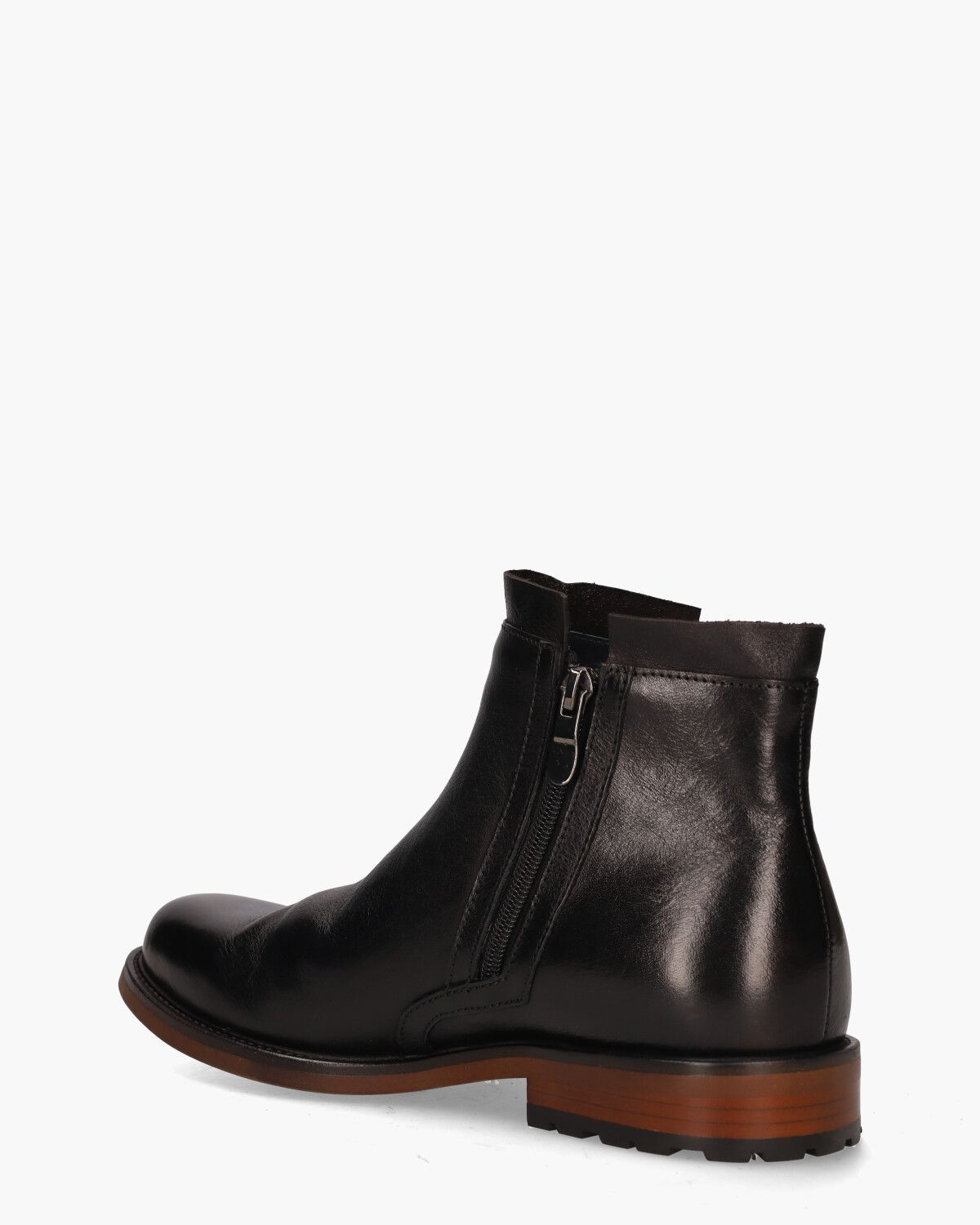 Paco Zwart Heren Enkelboots