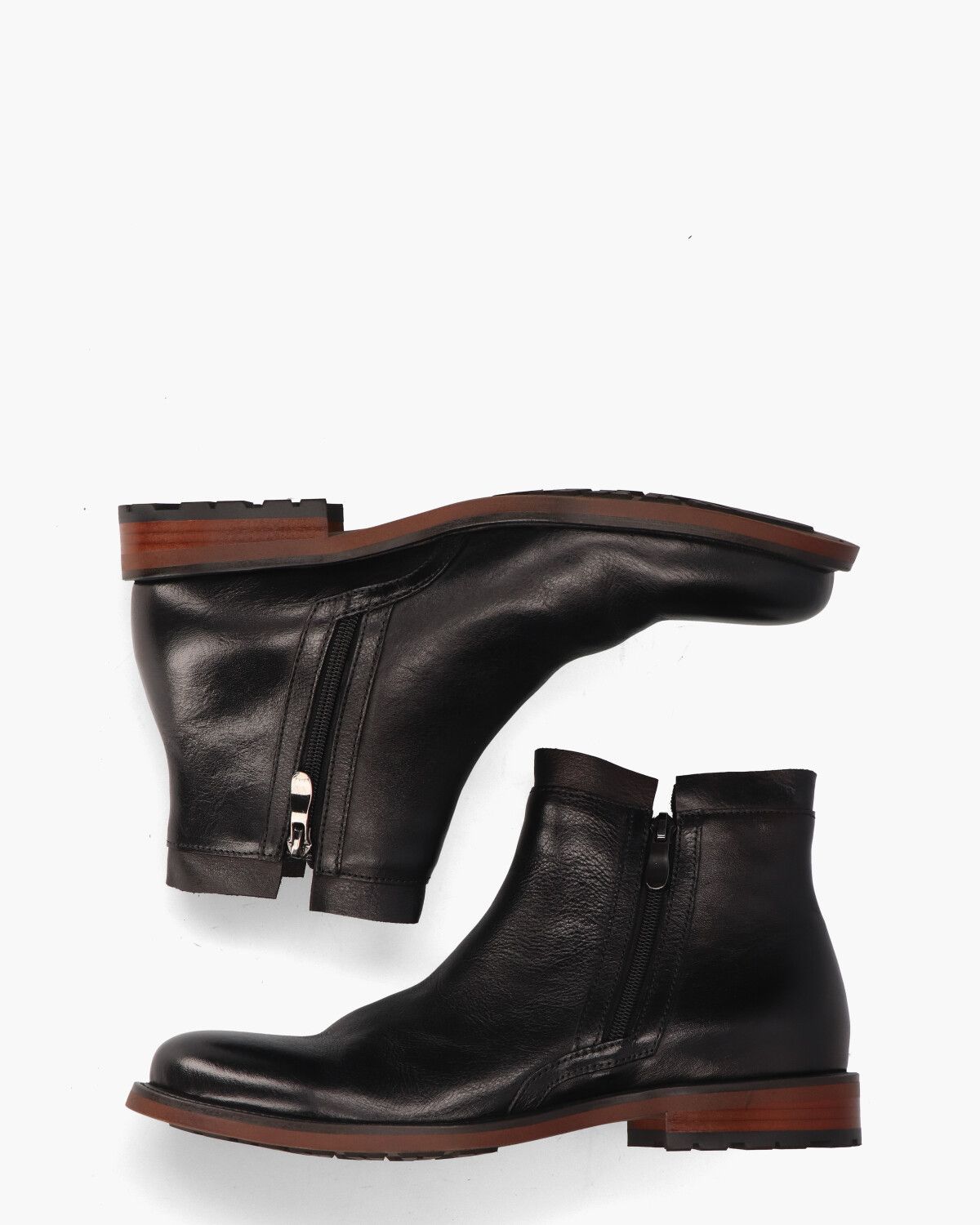 Paco Zwart Heren Enkelboots