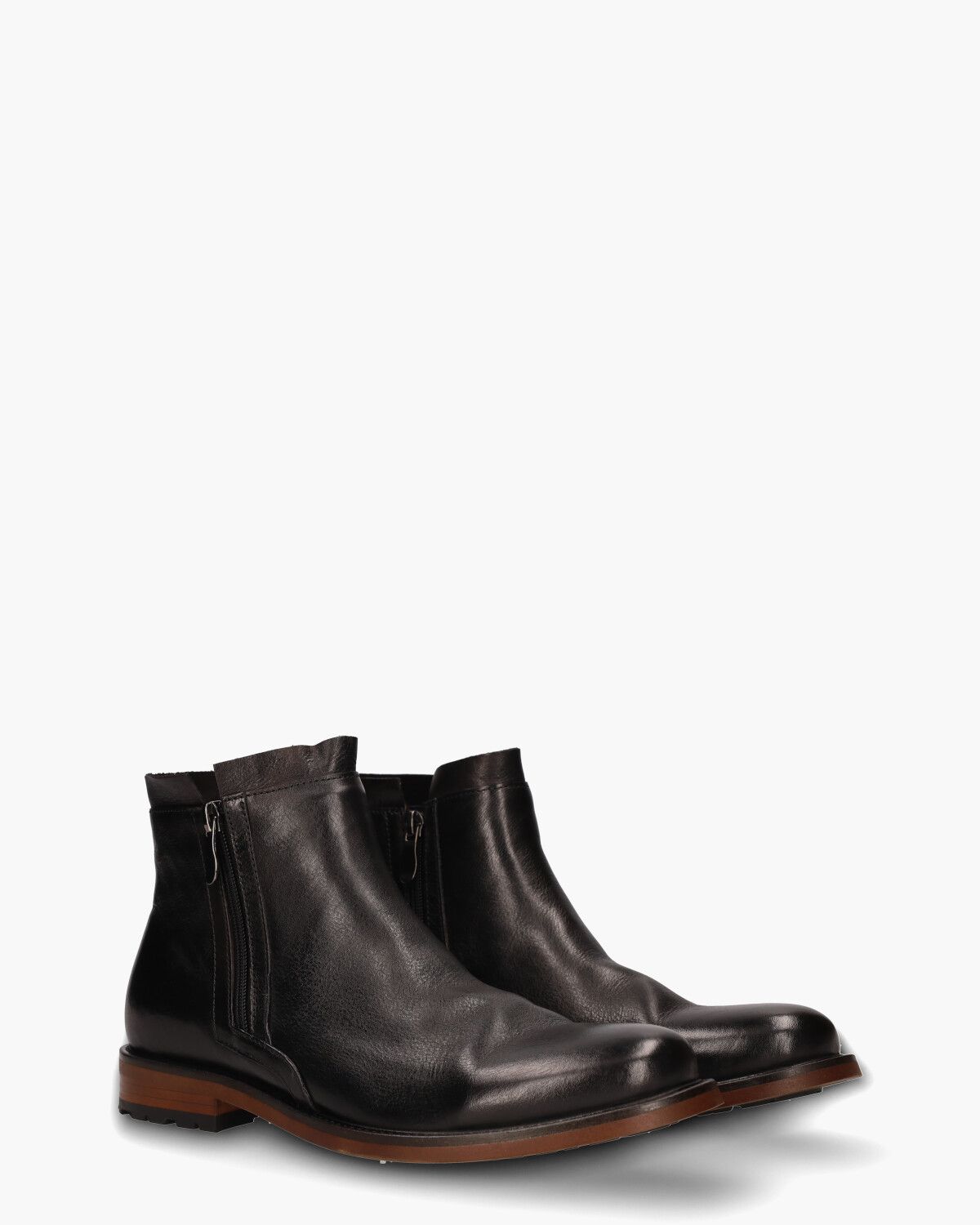 Paco Zwart Heren Enkelboots