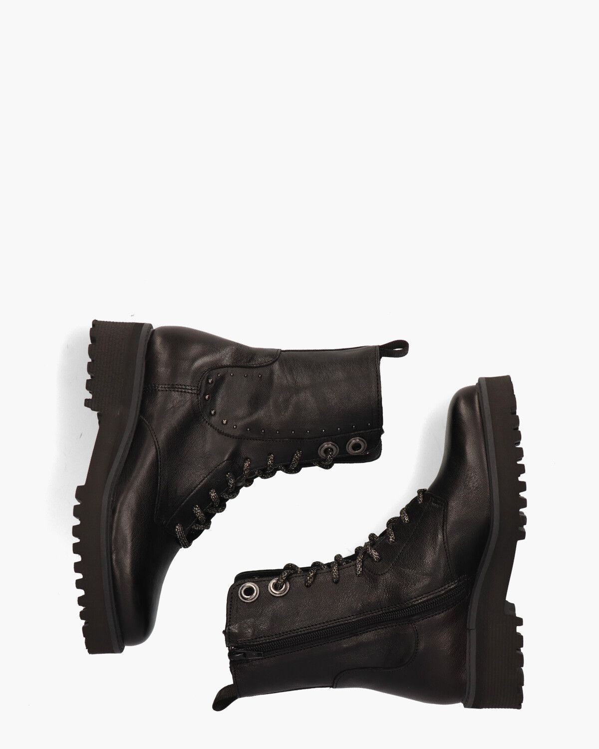 2702-02.01 Zwart Dames Veterboots