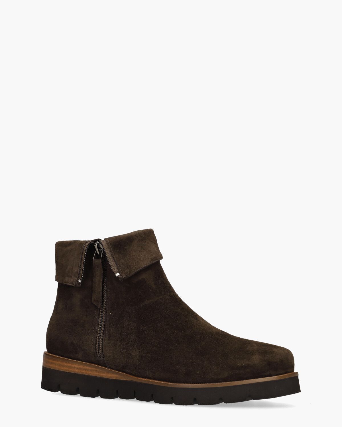 Nanet Donkerbruin Dames Enkelboots