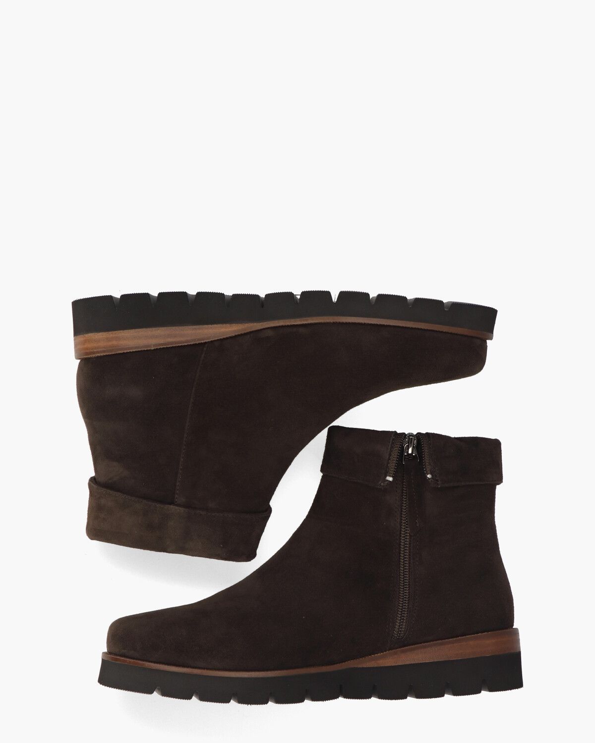 Nanet Donkerbruin Dames Enkelboots