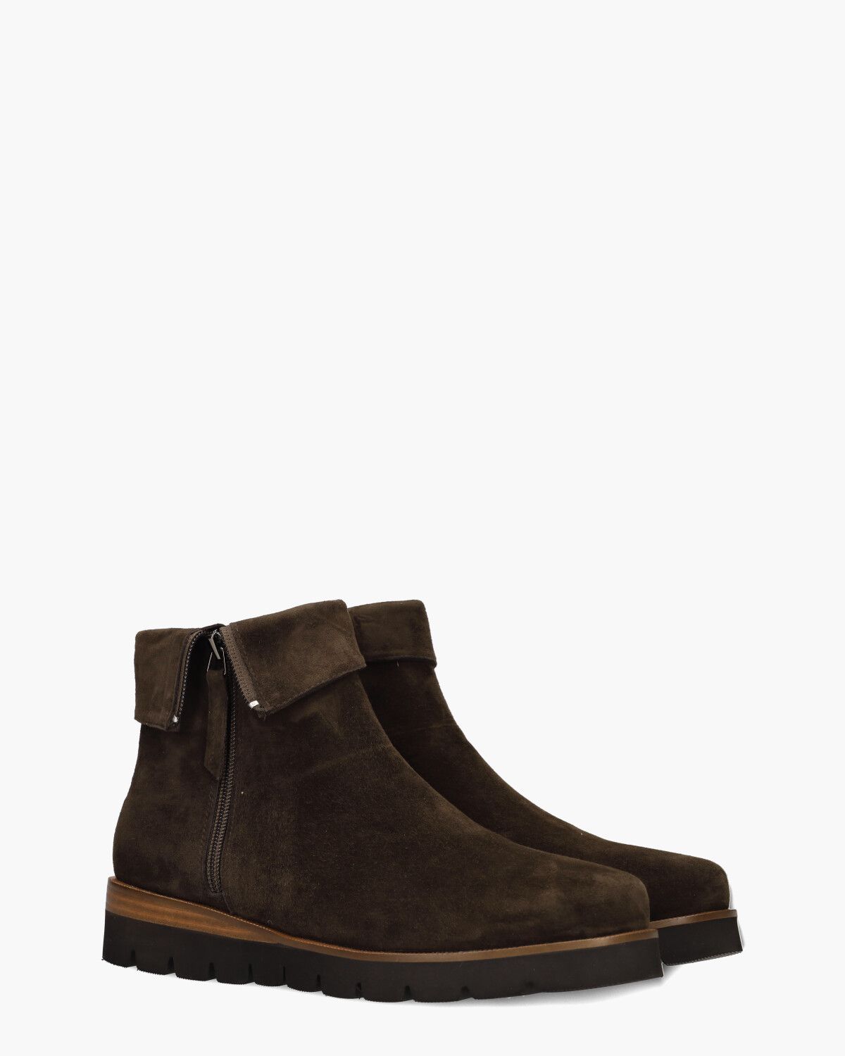 Nanet Donkerbruin Dames Enkelboots