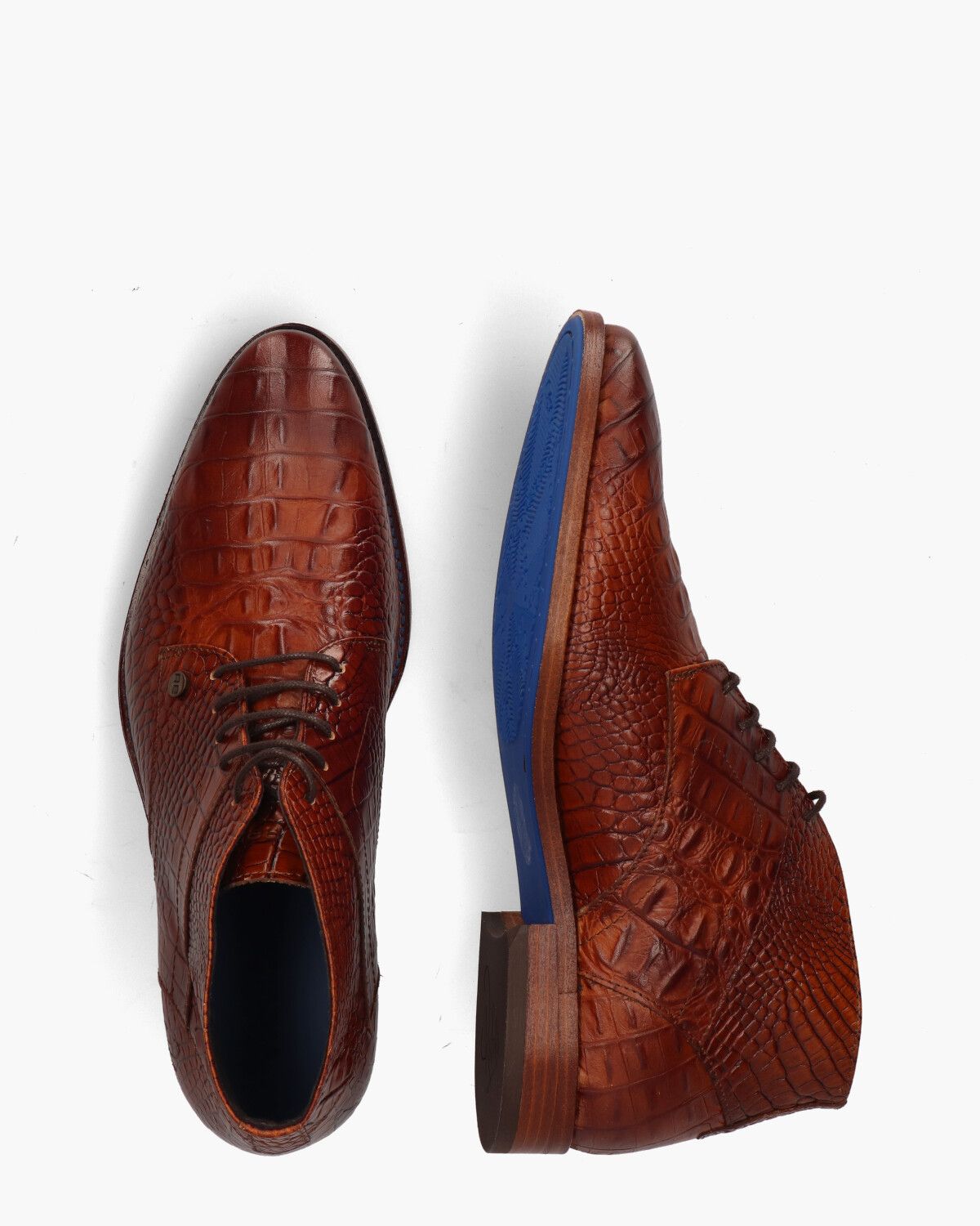 Barry Crc Cognac/Bruin Heren Veterschoenen