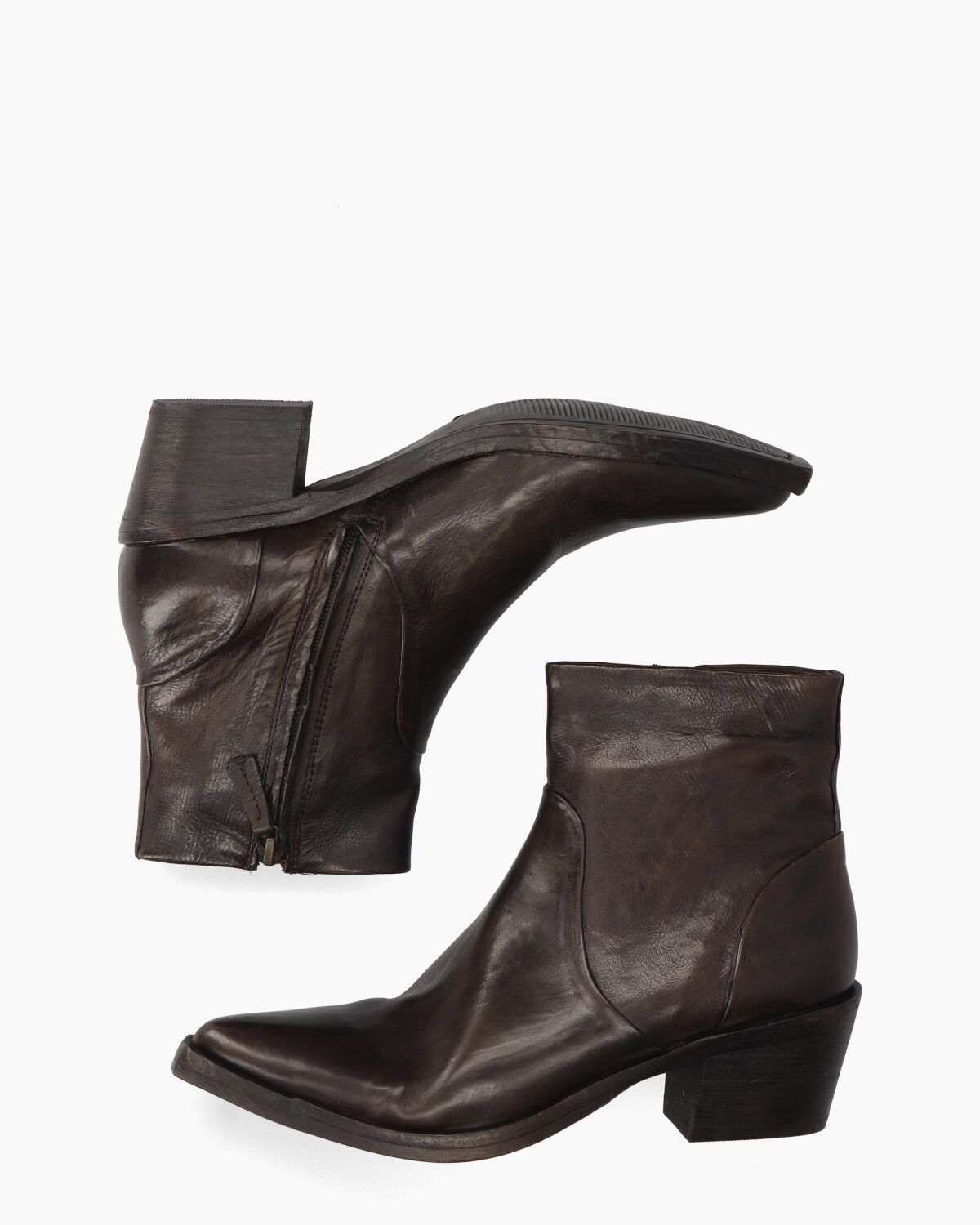 Umay Donkerbruin Dames Enkelboots
