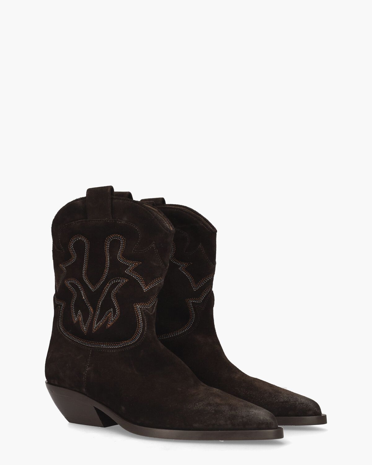 E4025 Donkerbruin Dames Enkelboots