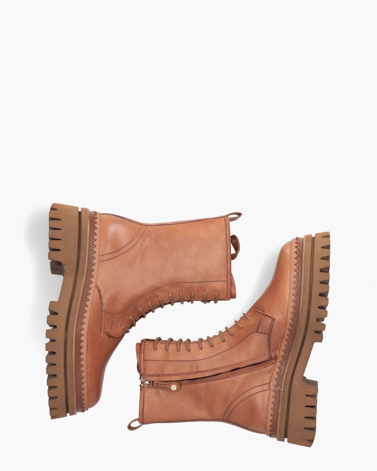 Naud Cognac Dames Veterboots