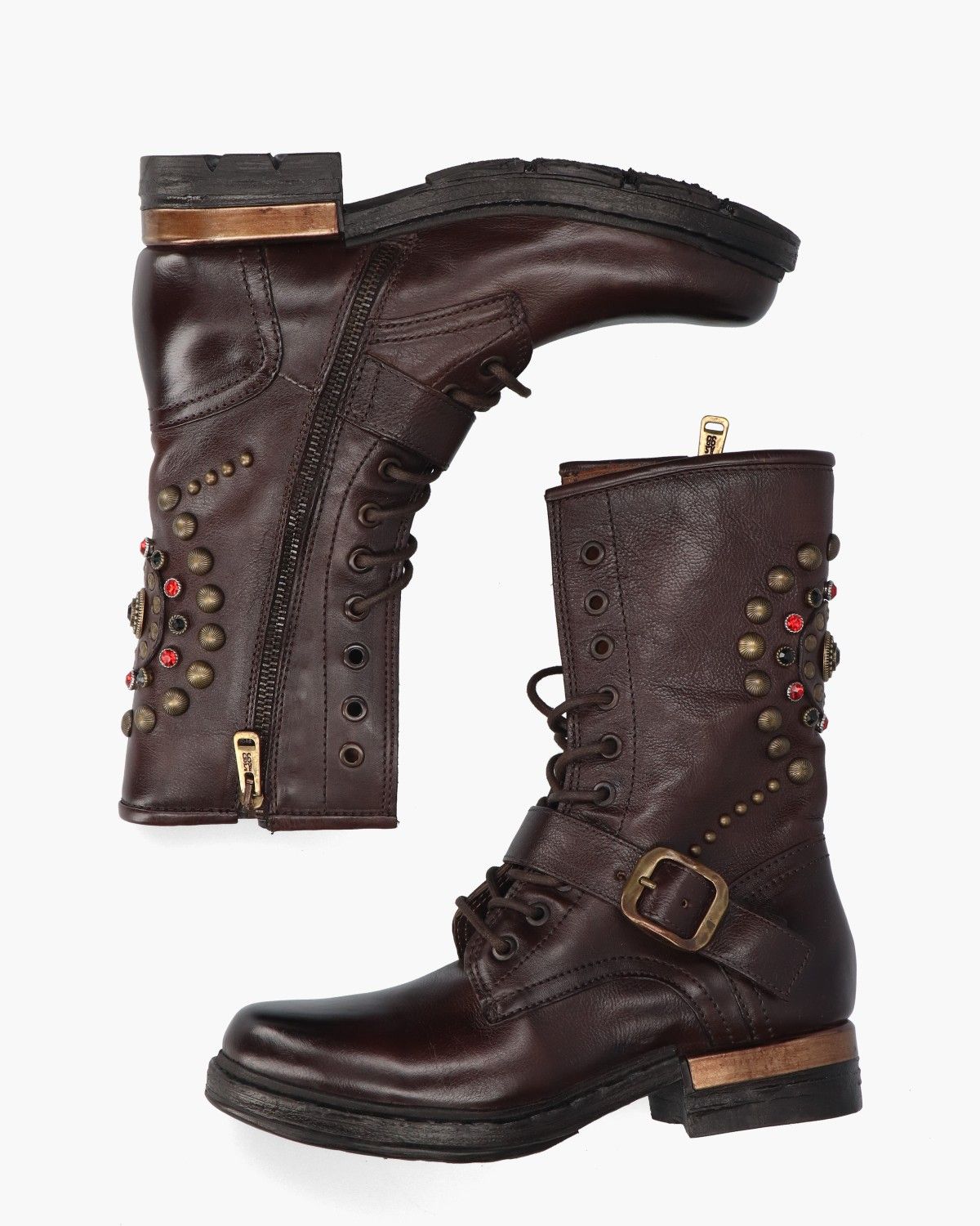 B80212 Bruin Dames Veterboots