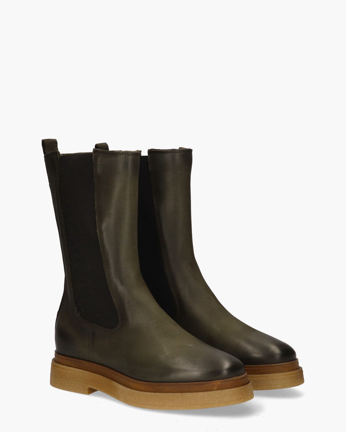 2PALAS204 Donkergroen Dames Chelseaboots