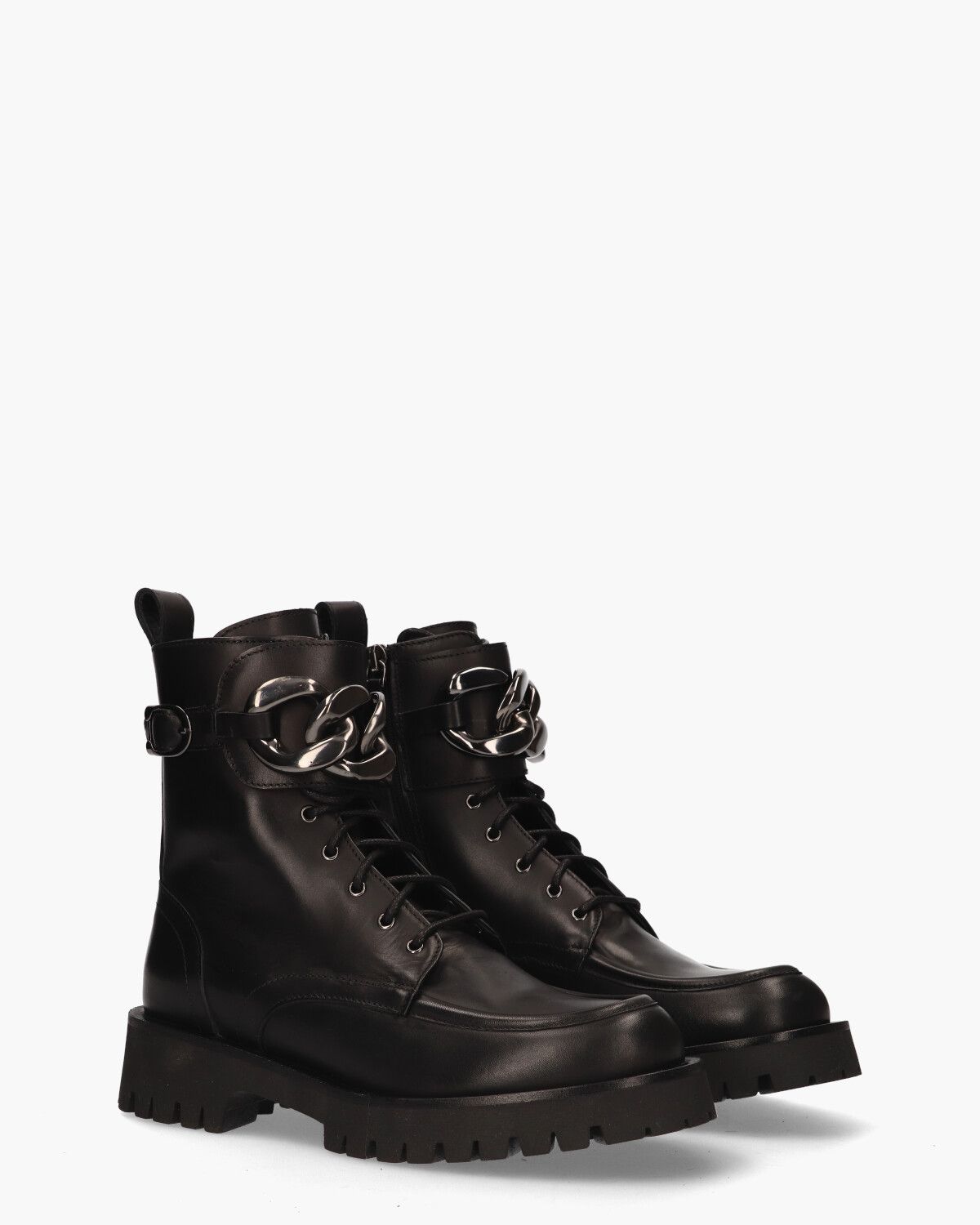 Y288 Zwart Dames Veterboots