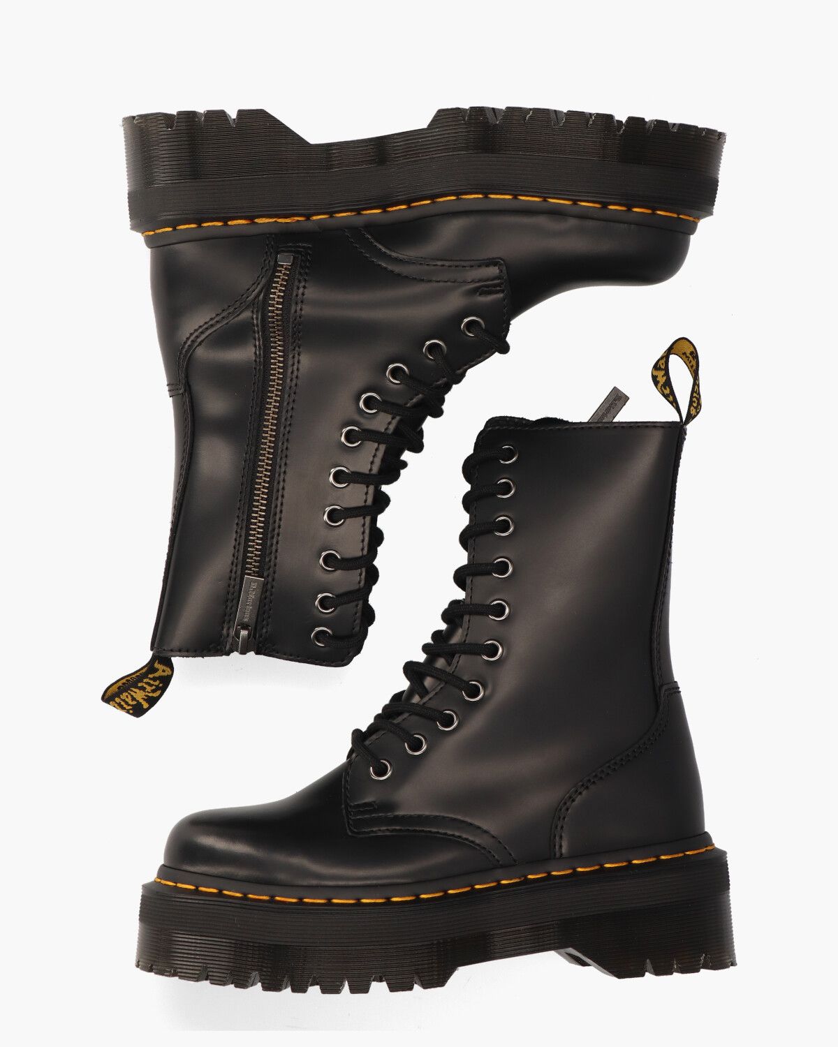 Jadon Hi Zwart Dames Veterboots