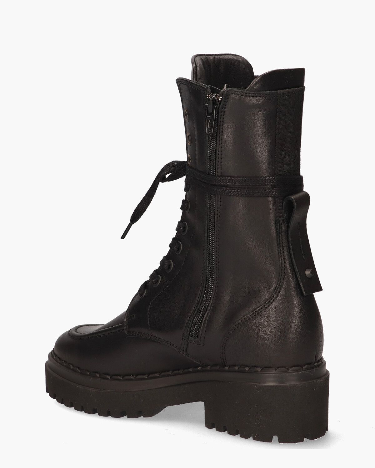 Fae Aubine Zwart/Zwart Dames Veterboots