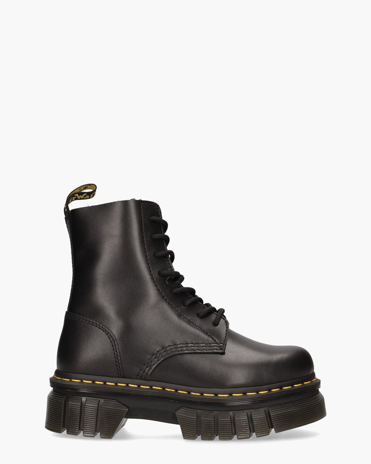 Audrick Platform Zwart Dames Veterboots