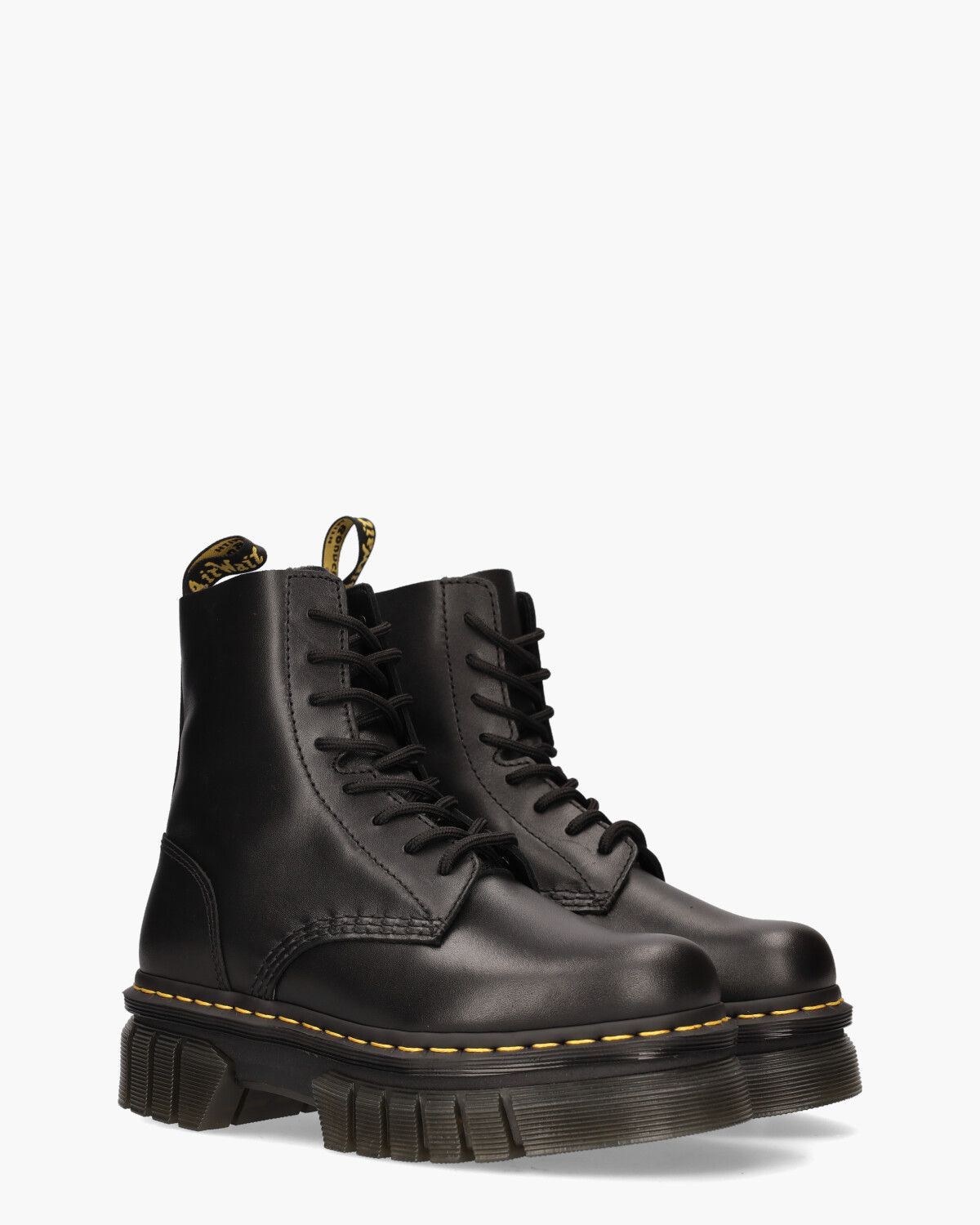 Audrick Platform Zwart Dames Veterboots