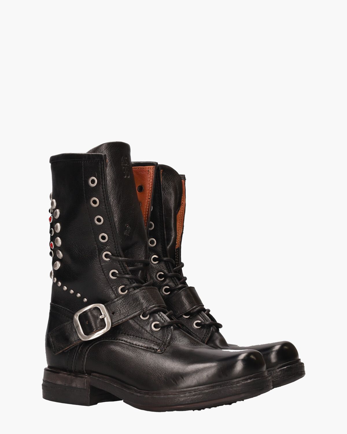 B80212 Zwart Dames Veterboots