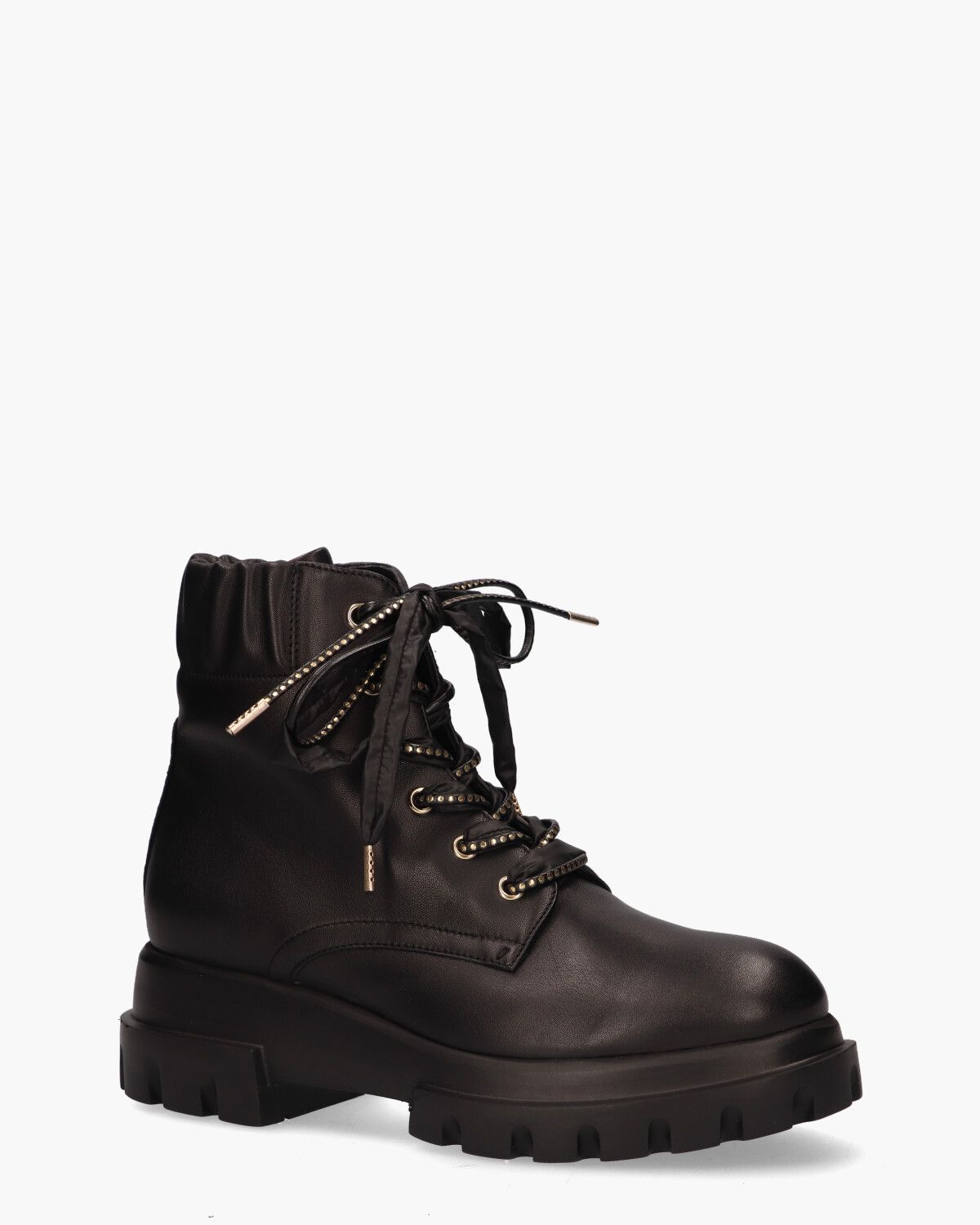D756549 Zwart Dames Veterboots