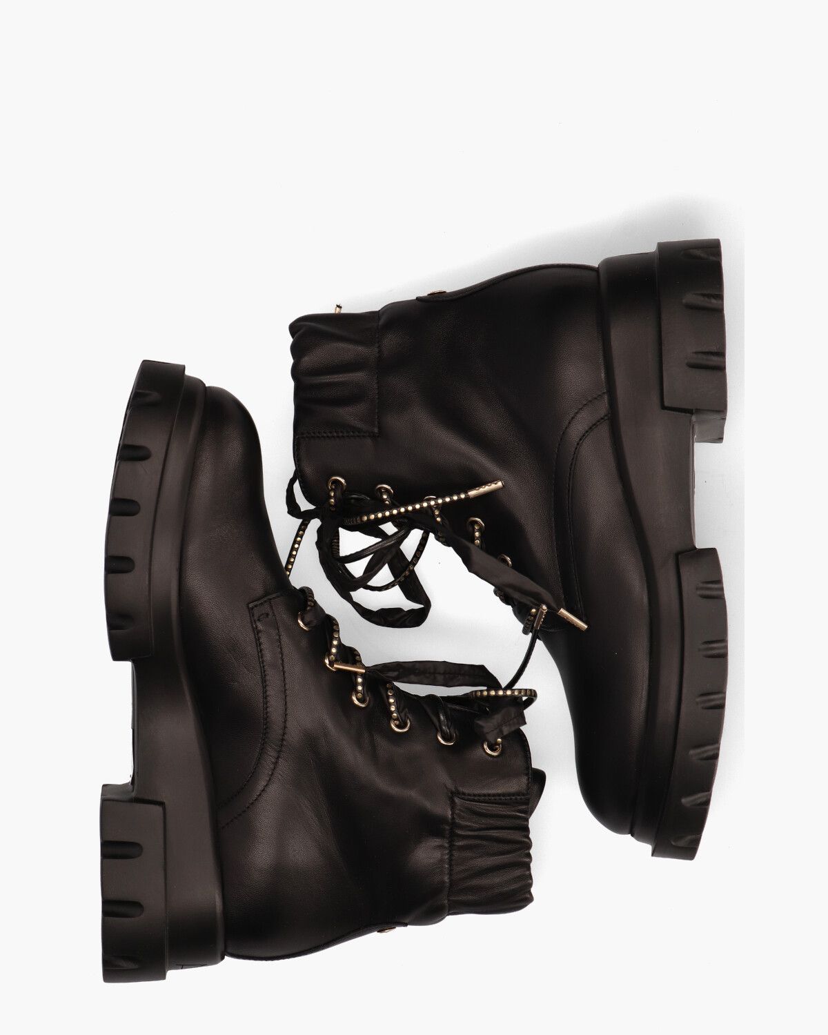 D756549 Zwart Dames Veterboots