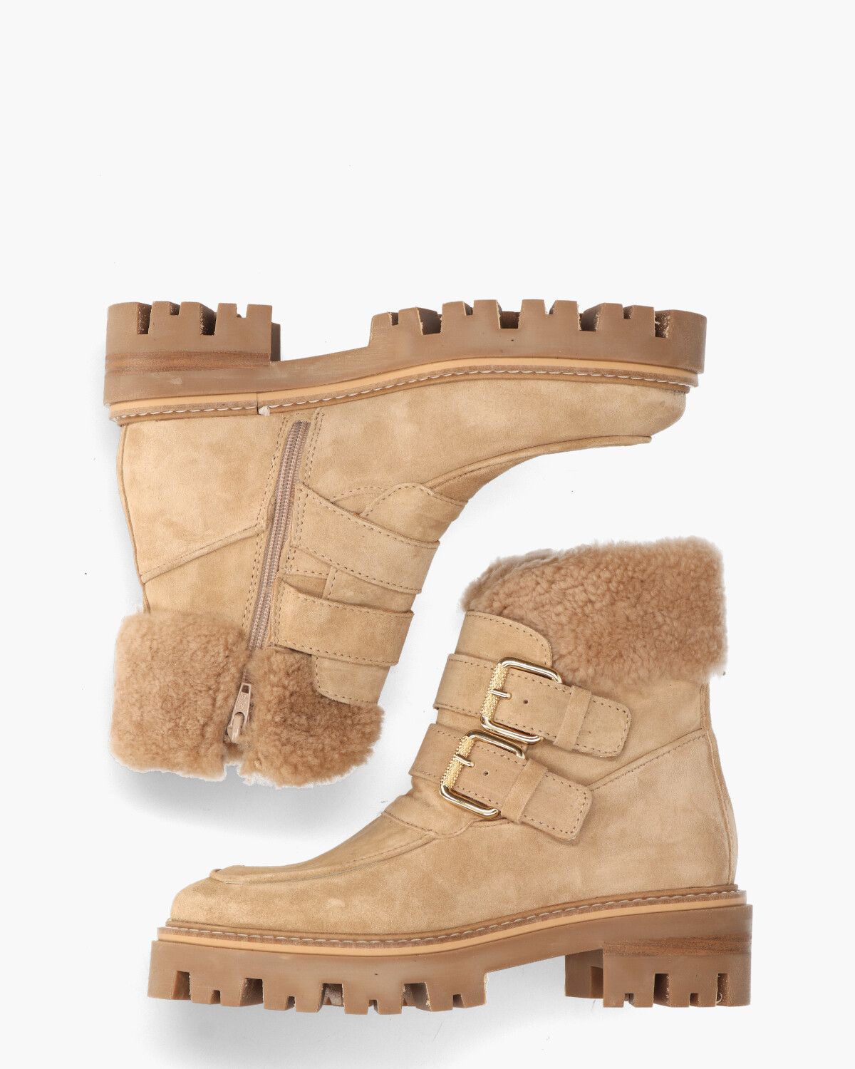 2444 Lichtbruin Dames Enkelboots