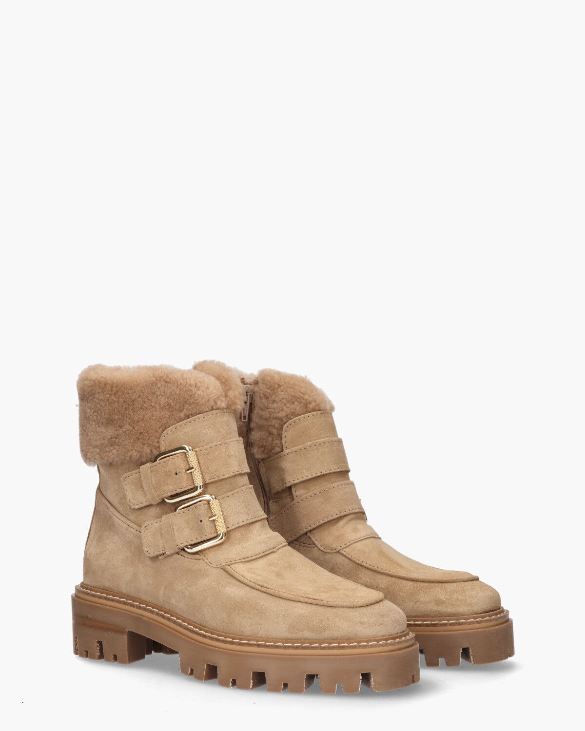 2444 Lichtbruin Dames Enkelboots