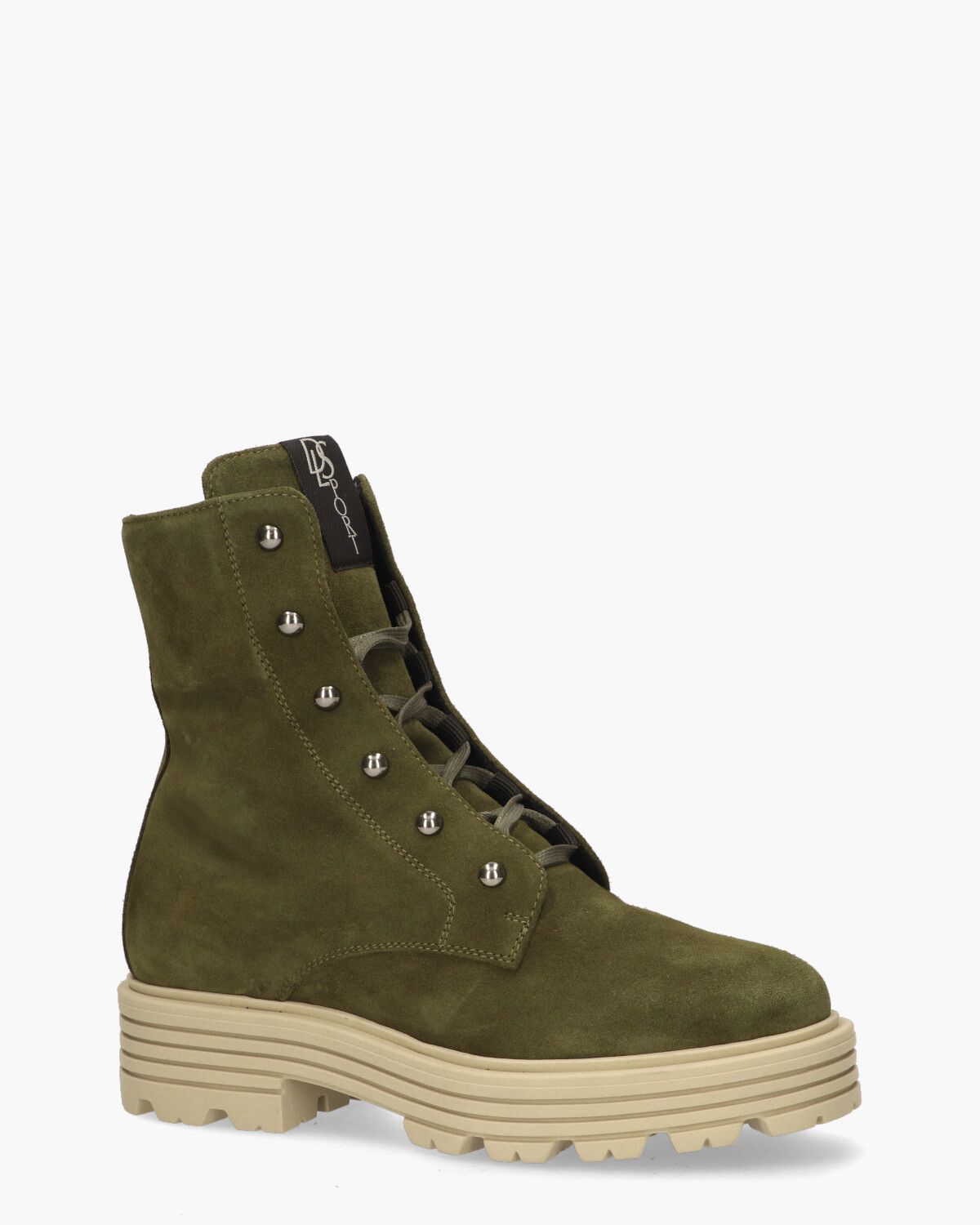 6093-05 Groen Dames Veterboots