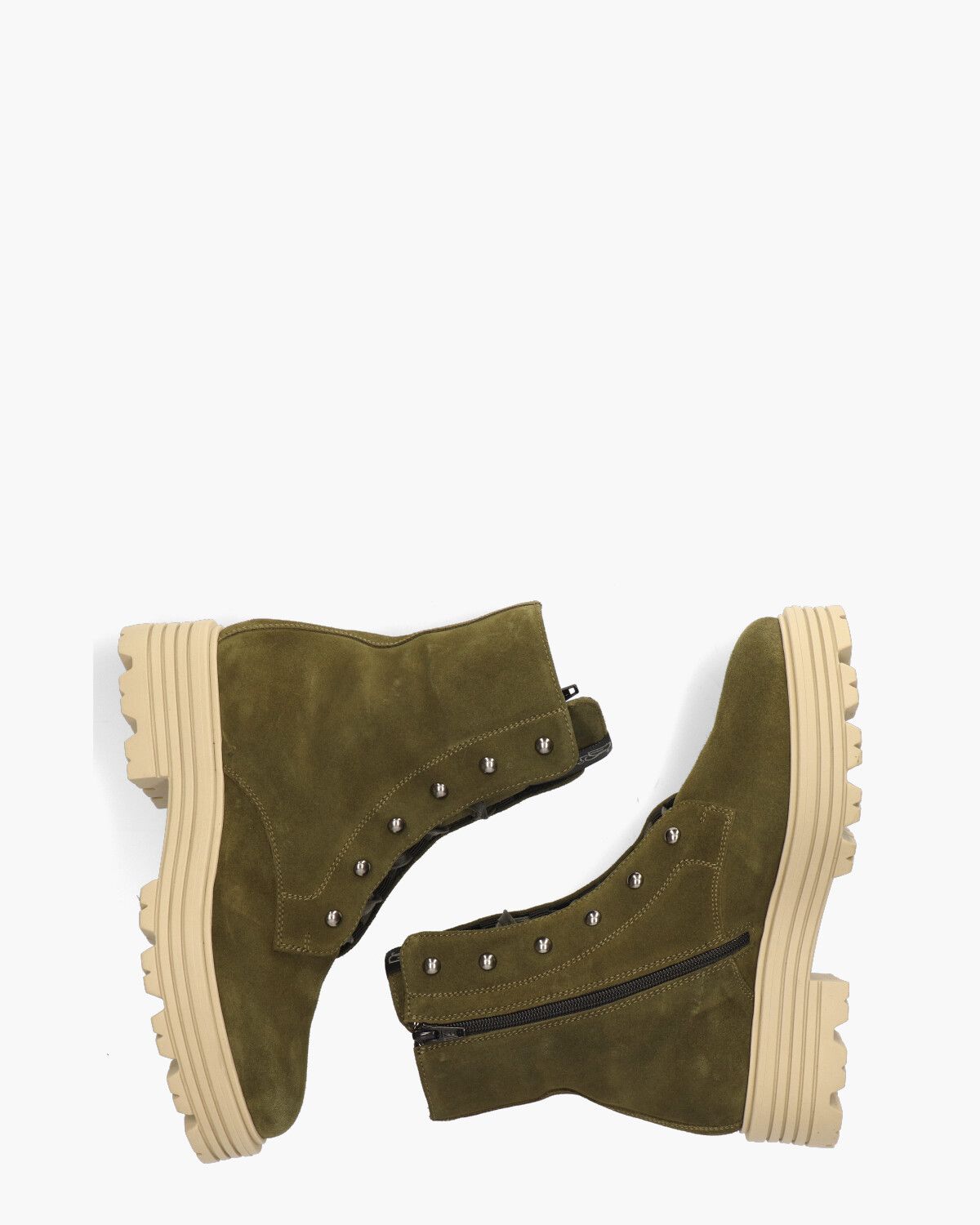 6093-05 Groen Dames Veterboots