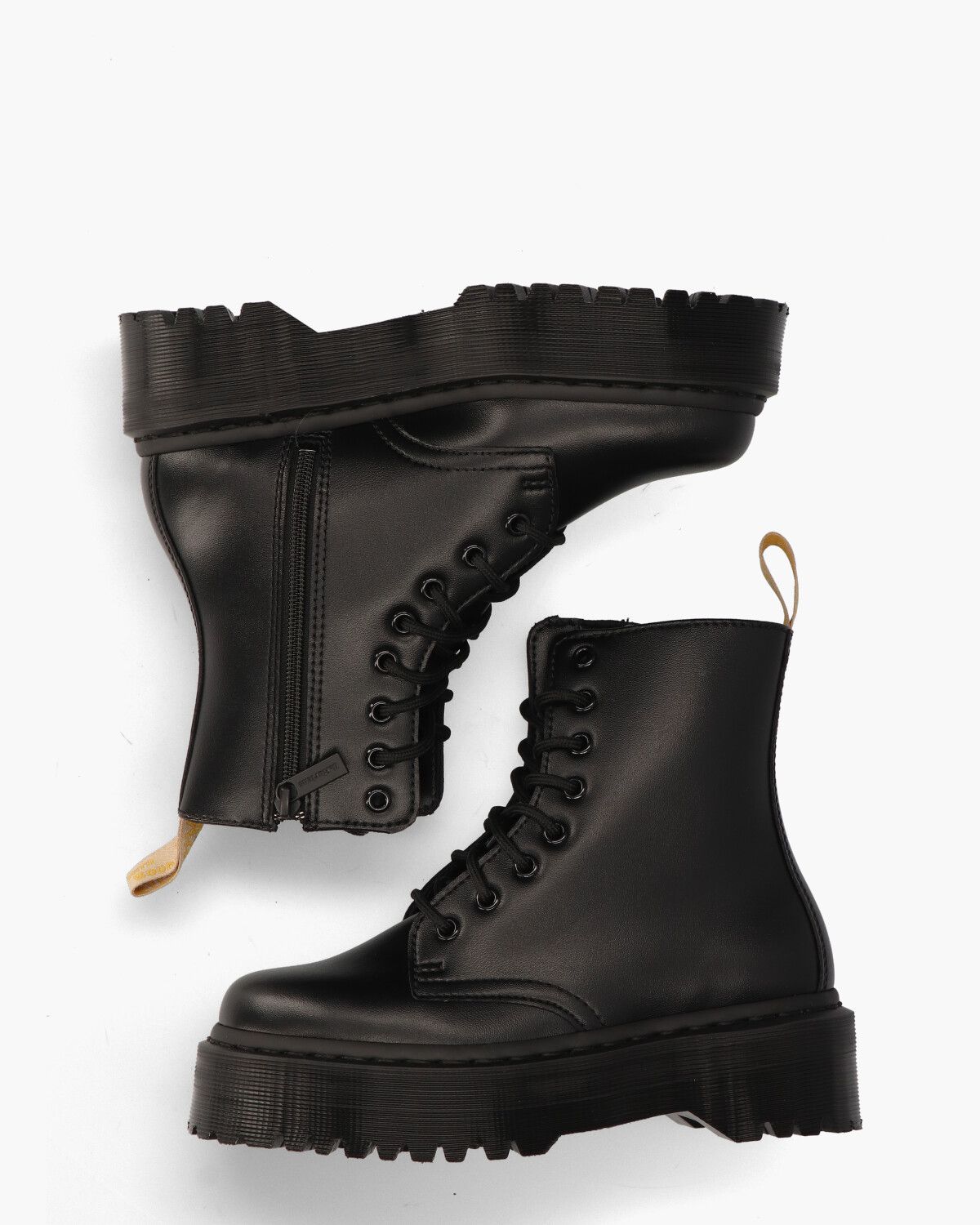 Vegan Jadon II Mono Platform Zwart Dames Veterboots