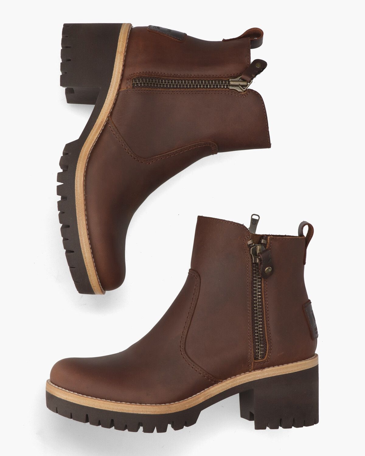 Pauline B10 Bruin Dames Enkelboots