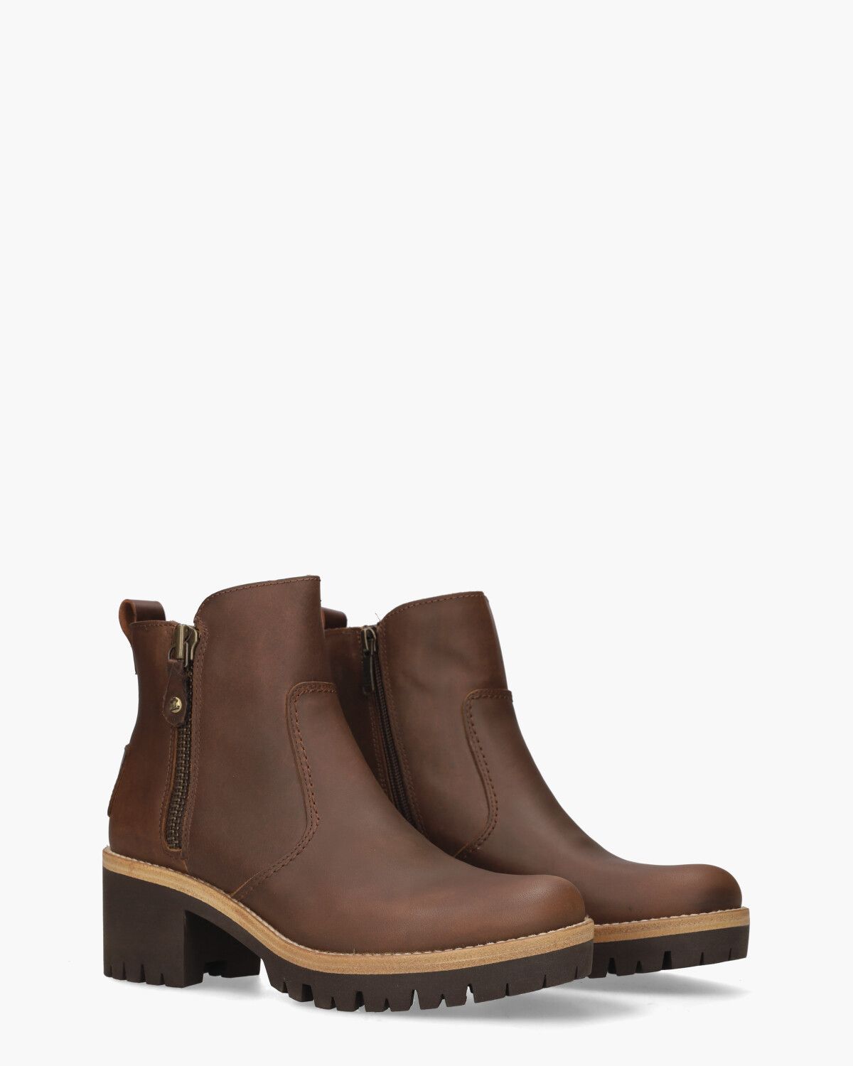Pauline B10 Bruin Dames Enkelboots