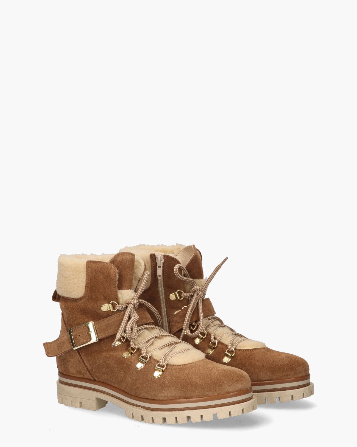 Nyla Bruin/Cognac Dames Veterboots