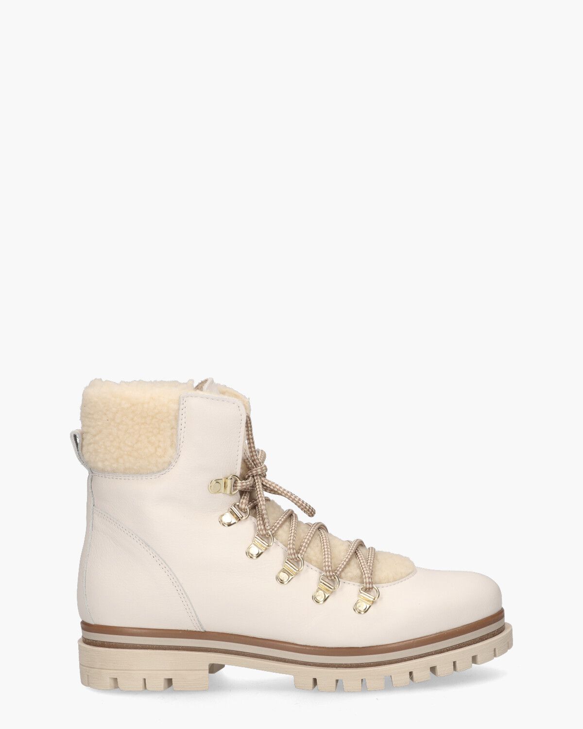 Nyla Off-White Dames Veterboots
