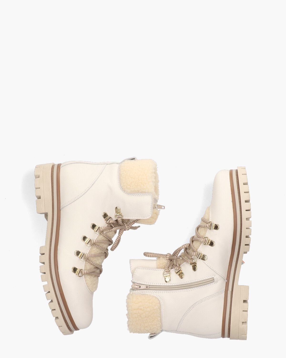 Nyla Off-White Dames Veterboots