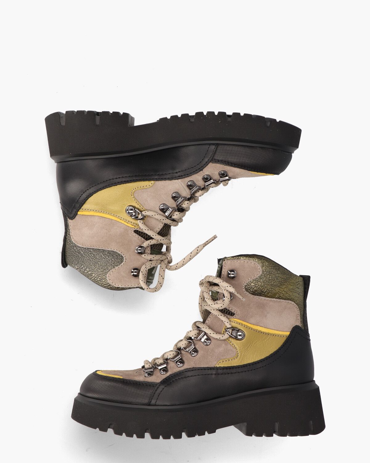 Ziva State Zwart/Multicolor Dames Veterboots